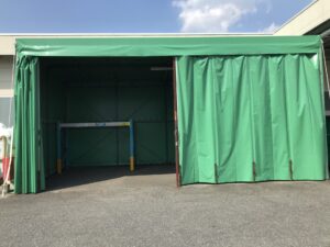 片流れテント・カーテン張替え