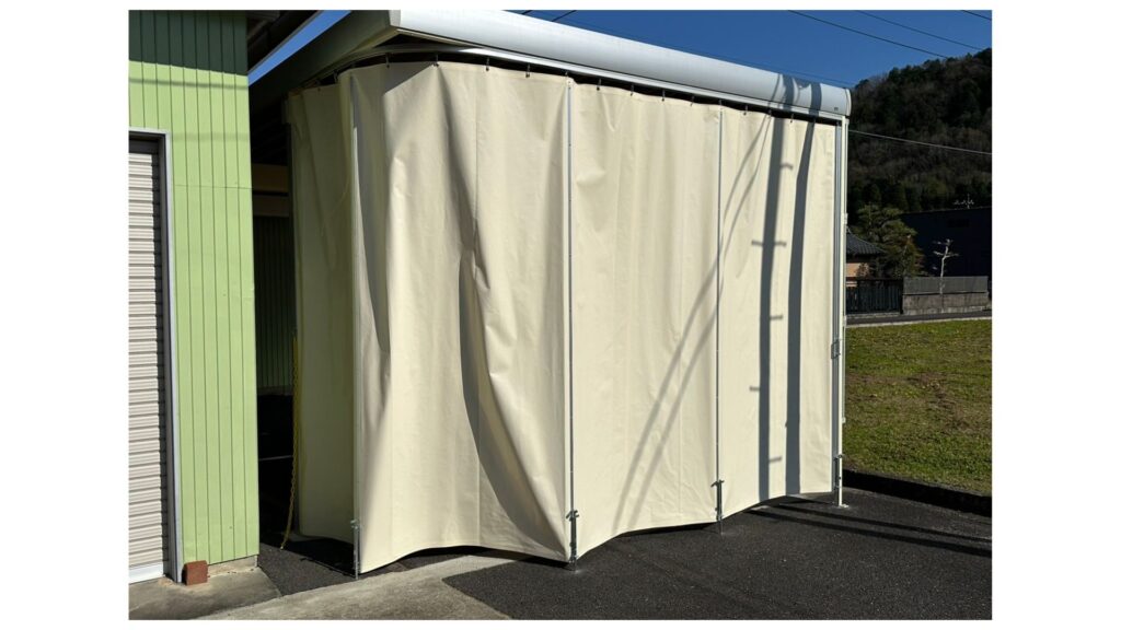 岐阜県関市カーテン・ビニールカーテン施工