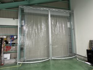 福岡県 ビニールカーテン設置 風よけ・防風対策