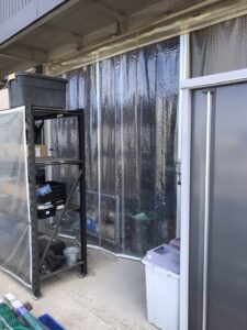 ビニールカーテン張替え 防寒対策 省エネ対策
